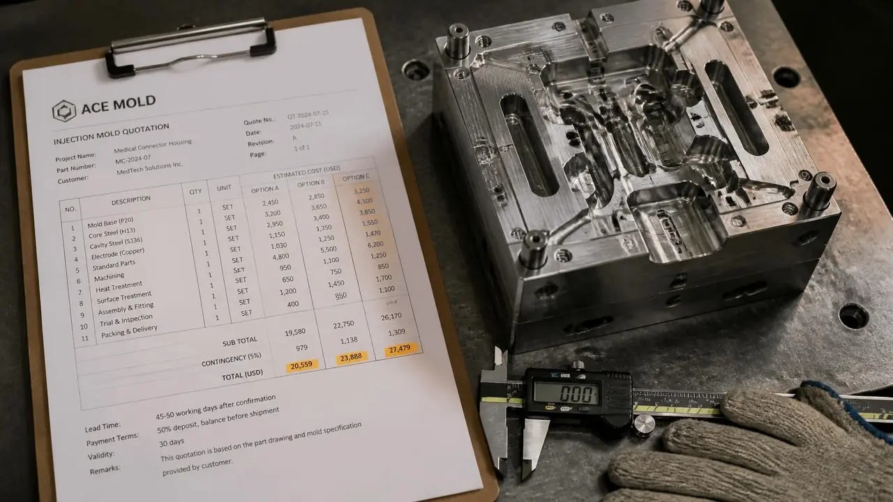 注塑模具报价单看什么？材料工时利润