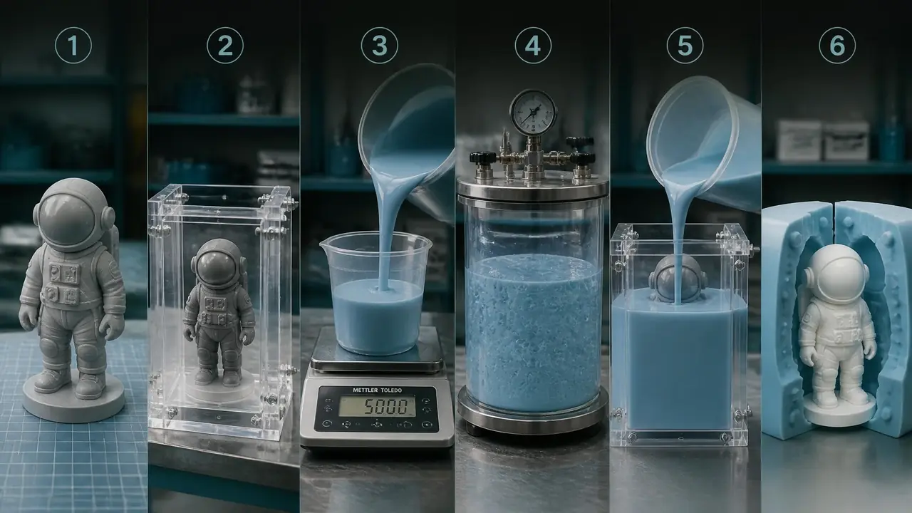硅胶模具制作要几步？原型到固化的翻模
