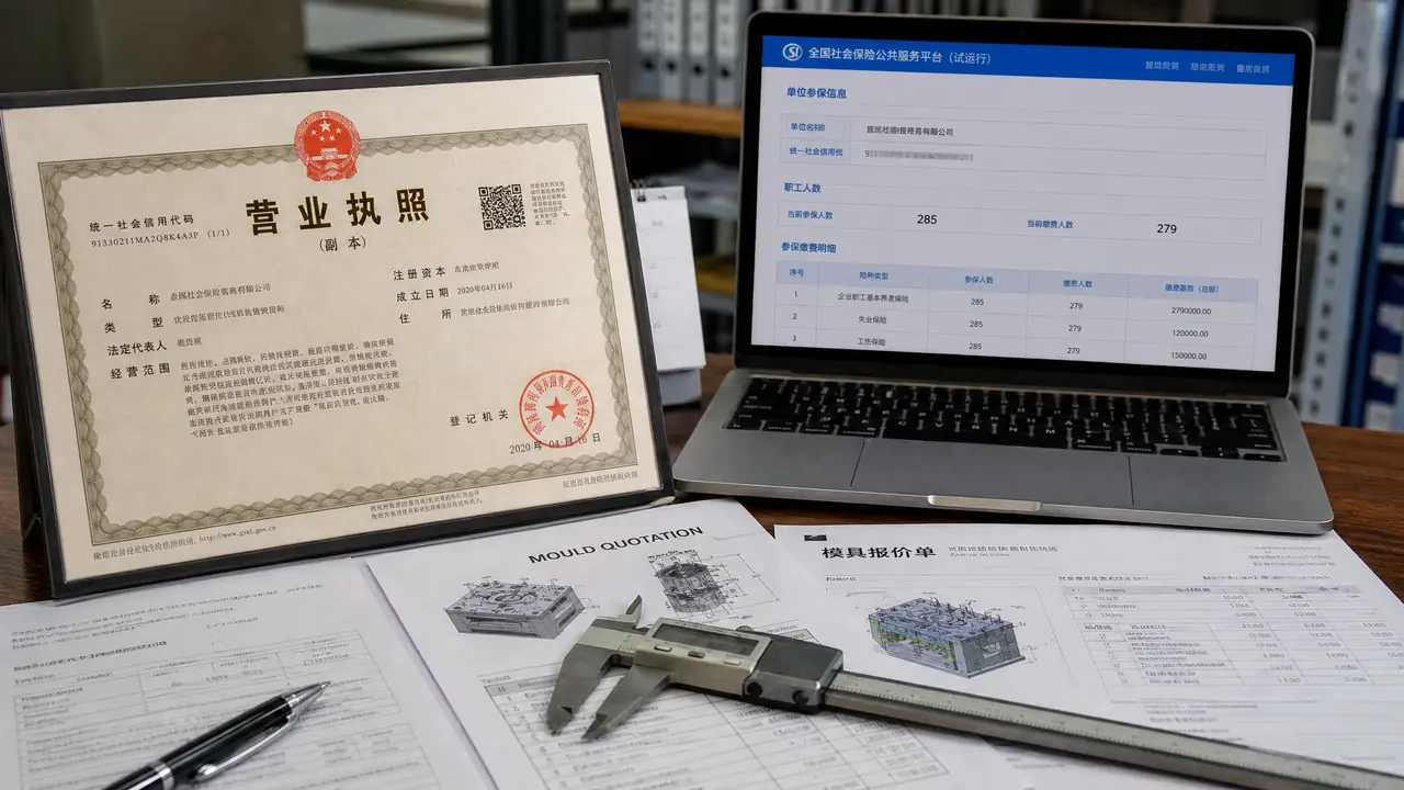 塑胶模具有限公司怎么核底细？注册资本参保人数实缴三处看门道
