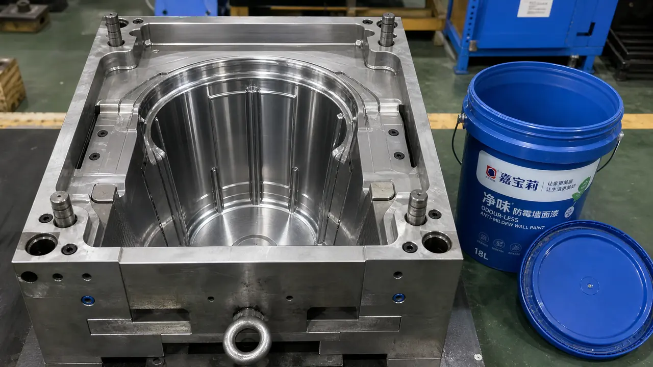 涂料桶模具选型指南：18L带盖桶注塑模与吹塑模怎么选